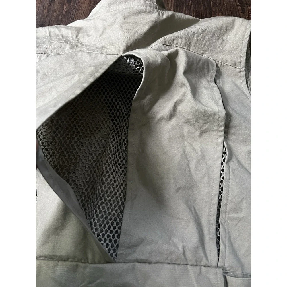 VTG Field & Stream Fly Fishing Vest Mens XL Khaki Multipocket Outdoors Zip Vent